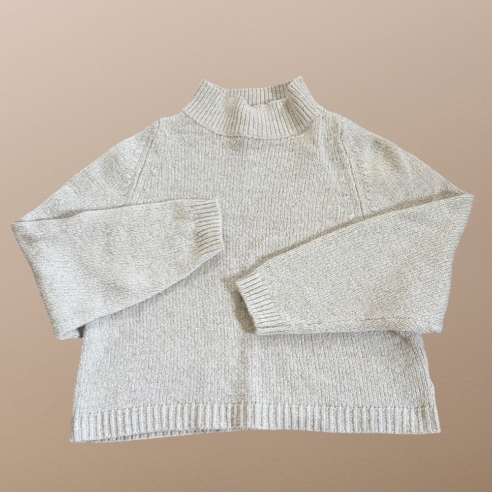 Old Navy Cream Mock Neck Sweater